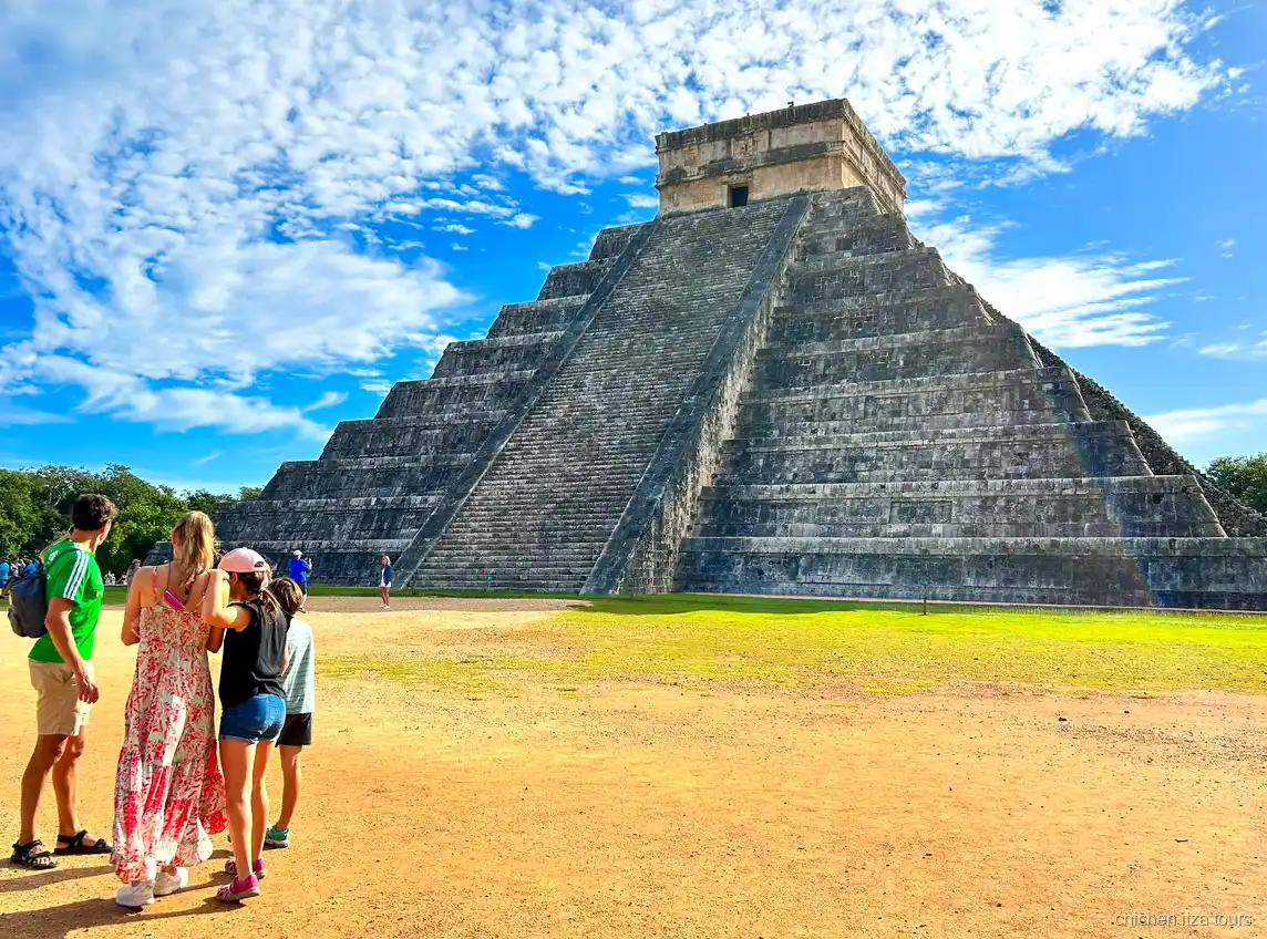 Pyramid of Kukulcan viewed with the Chichen Itza skip-the-line entrance ticket